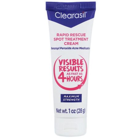 Clearasil, Rapid Rescue, Spot Treatment Cream, 1 oz (28 g)