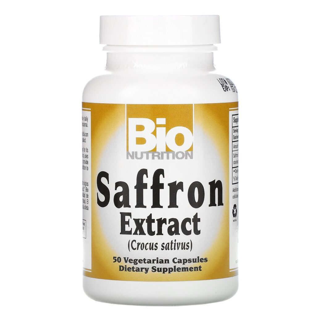 Bio Nutrition, Saffron Extract, 50 Vegetarian Capsules - Imagem 3