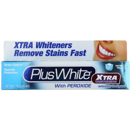 Plus White, Xtra Whitening with Peroxide, Clean Mint Flavor, 2.0 oz (56.6 g) - Image 2