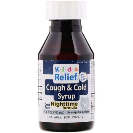 Homeolab USA, Kids Relief, Cough & Cold Syrup, Nighttime Formula, For Kids 0-12 Yrs, 3.4 fl oz (100 ml) - Image 4