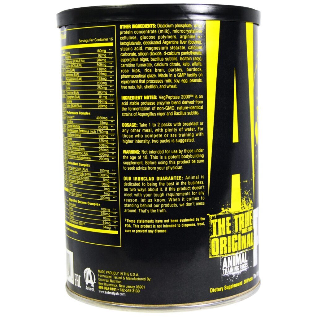 Universal Nutrition, Animal Pak, Pacotes de Treinamento, 30 Pacotes - Imagem 3