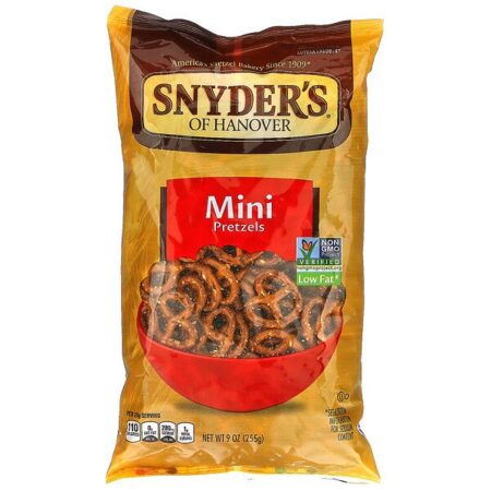 Snyder's, Mini Pretzels, Sem Gordura, 9 oz (255,2 g)