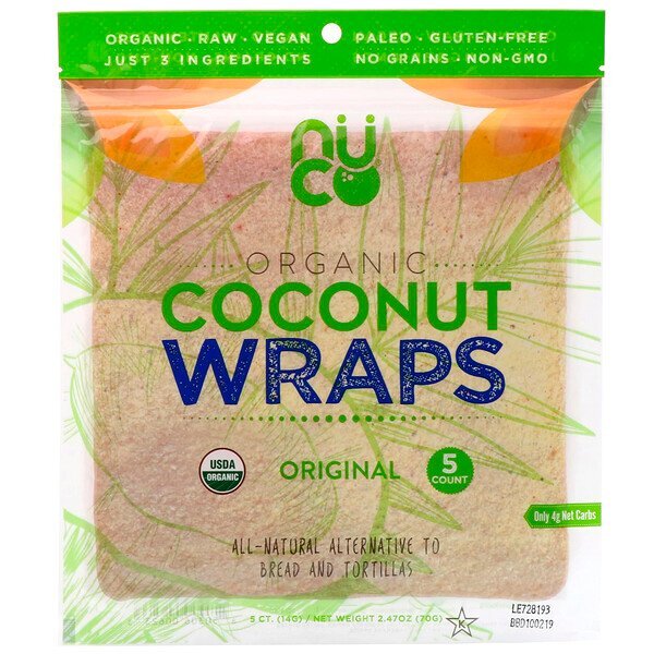 NUCO, Embalagens de Coco Orgânico, Original, 5 Embalagens (14 g) cada