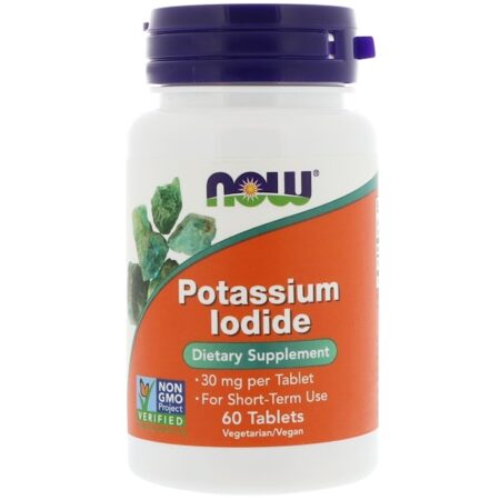 Now Foods, Iodeto de Potássio, 30 mg, 60 Cápsulas