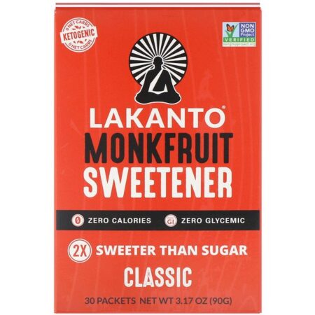 Lakanto, Monkfruit Sweentener, Classic, 3.17 oz (90 g)