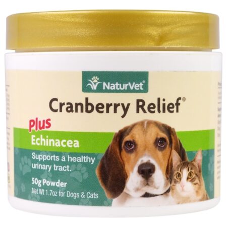 NaturVet, Alívio Cranberry Com Equinácea, Para Cães e Gatos, 50g, Em Pó