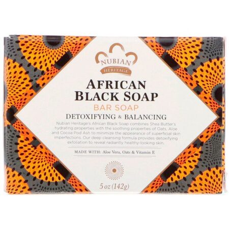 Nubian Heritage, Sabonete em barra preto africano, 142 g (5 oz)