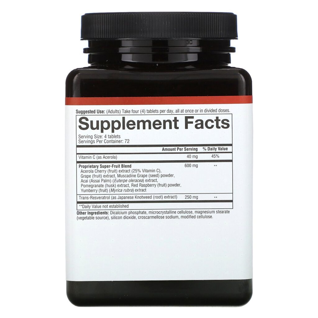 Youtheory, Resveratrol, 290 Comprimidos - Imagem 2