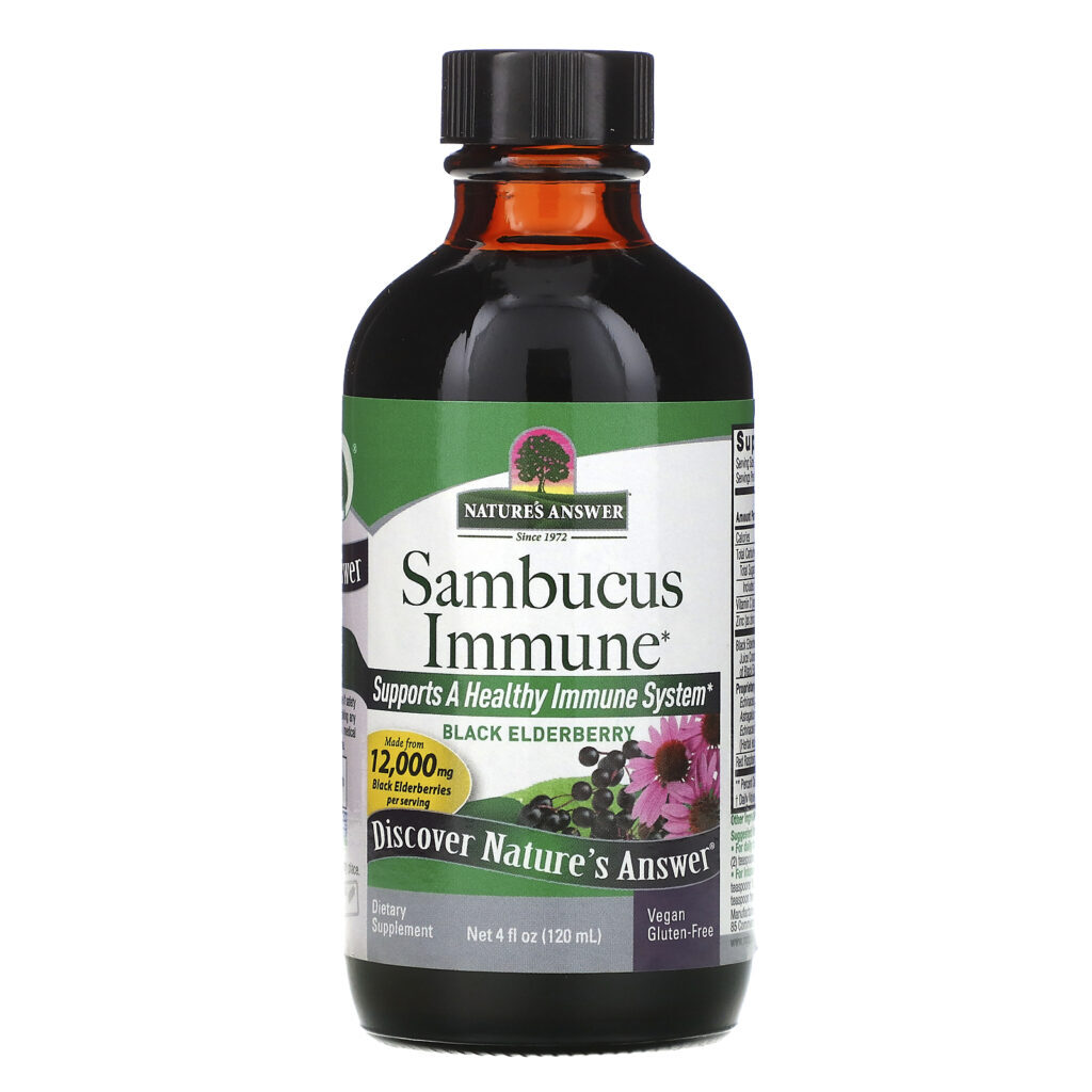 Nature's Answer, Sambucus para o Sistema Imune, Sambucus nigra, 5000 mg, 4 fl oz (120 ml) - Imagem 3