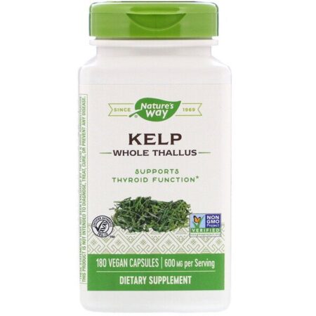 Nature's Way, Kelp, 600 mg, 180 Cápsulas Vegetais