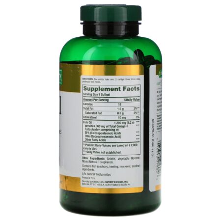 Nature's Bounty, Fish Oil, 1.200 mg, 320 Cápsulas Softgel de Liberação Rápida - Image 2