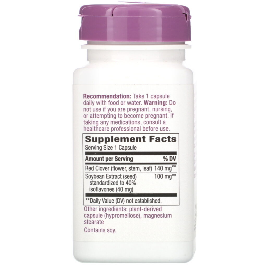 Nature's Way, Premium Blend, Soy Isoflavones, 100 mg, 60 Vegan Capsules - Imagem 2