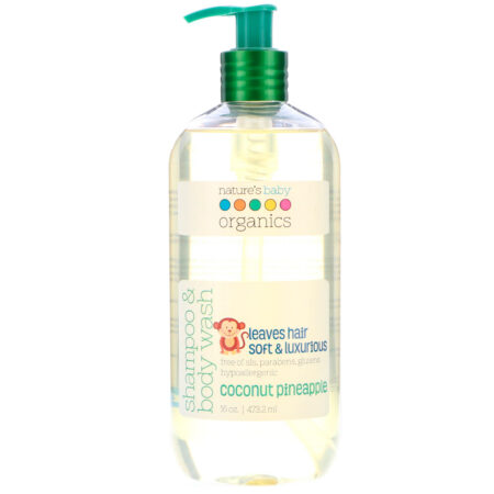 Nature's Baby Organics, Shampoo e Sabonete Líquido, Coco Abacaxi, 16 oz (473,2 ml) - Image 3