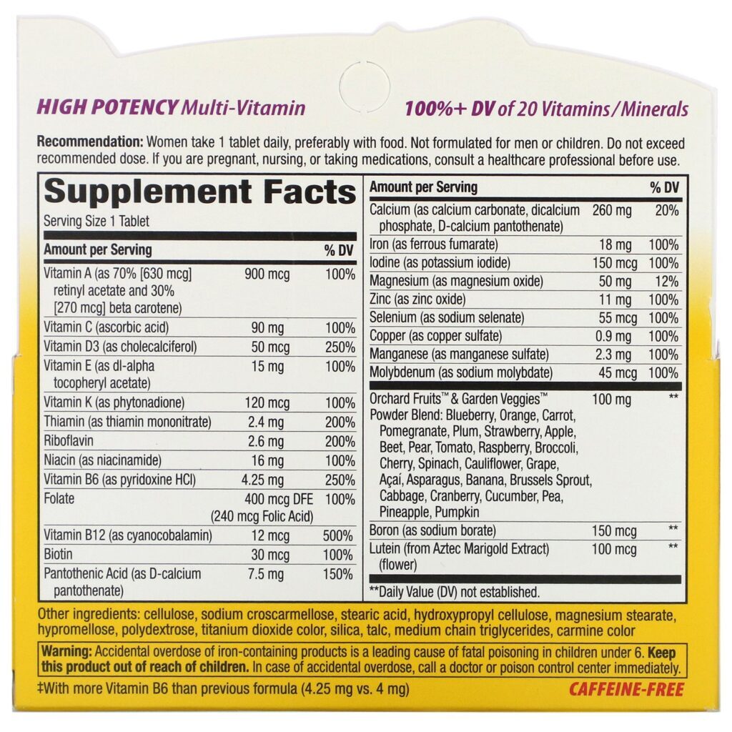 Nature's Way, Alive! Energia para Mulheres, Multivitamínico Multiminerais, 50 Comprimidos - Imagem 2