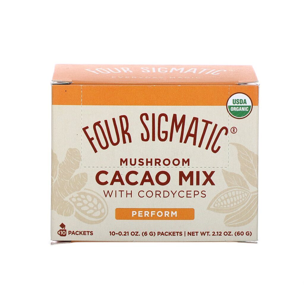 Four Sigmatic, Mushroom Cacao Mix with Cordyceps, 10 Packets, 0.21 oz (6 g) Each - Imagem 2