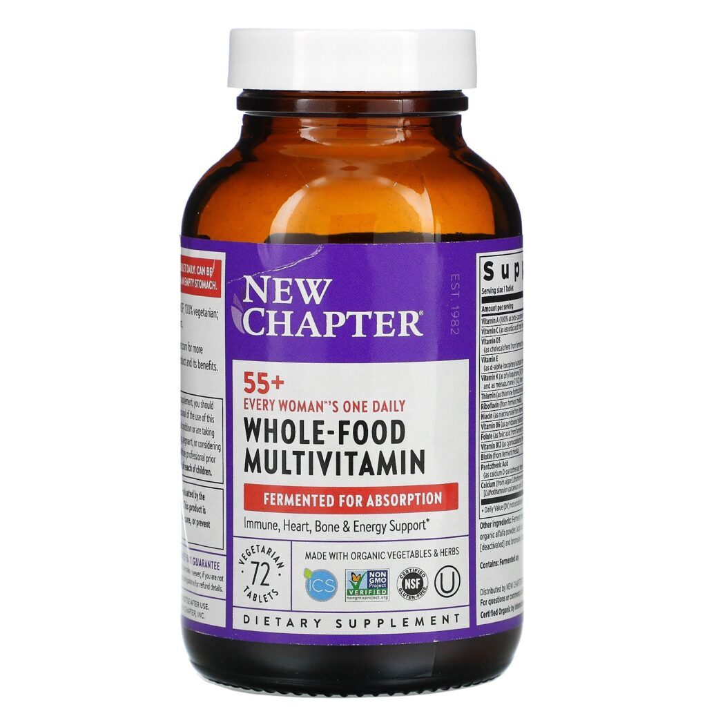 New Chapter, 55+ Every Woman's One Daily, Whole-Food Multivitamin, 72 Vegetarian Tablets - Imagem 3