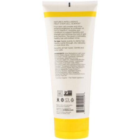 Andalou Naturals, Gel, Brilho Brilhante, Força Média, Girassol e Citrus, 6,8 fl oz (200 ml) - Image 2