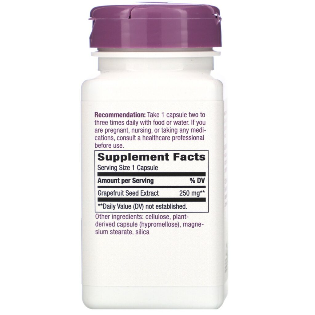Nature's Way, Grapefruit Seed, 250 mg, 60 Vegan Capsules - Imagem 2