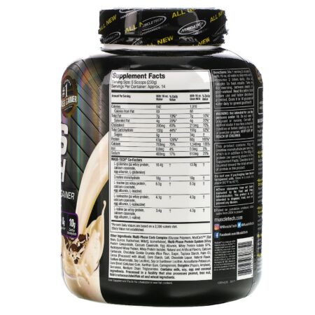 Muscletech, Mass-Tech, Proteína em Pó Para Ganho de Massa Cientificamente Superior, Biscoitos e Creme, 3,18 kg (7,00 lb) - Image 2