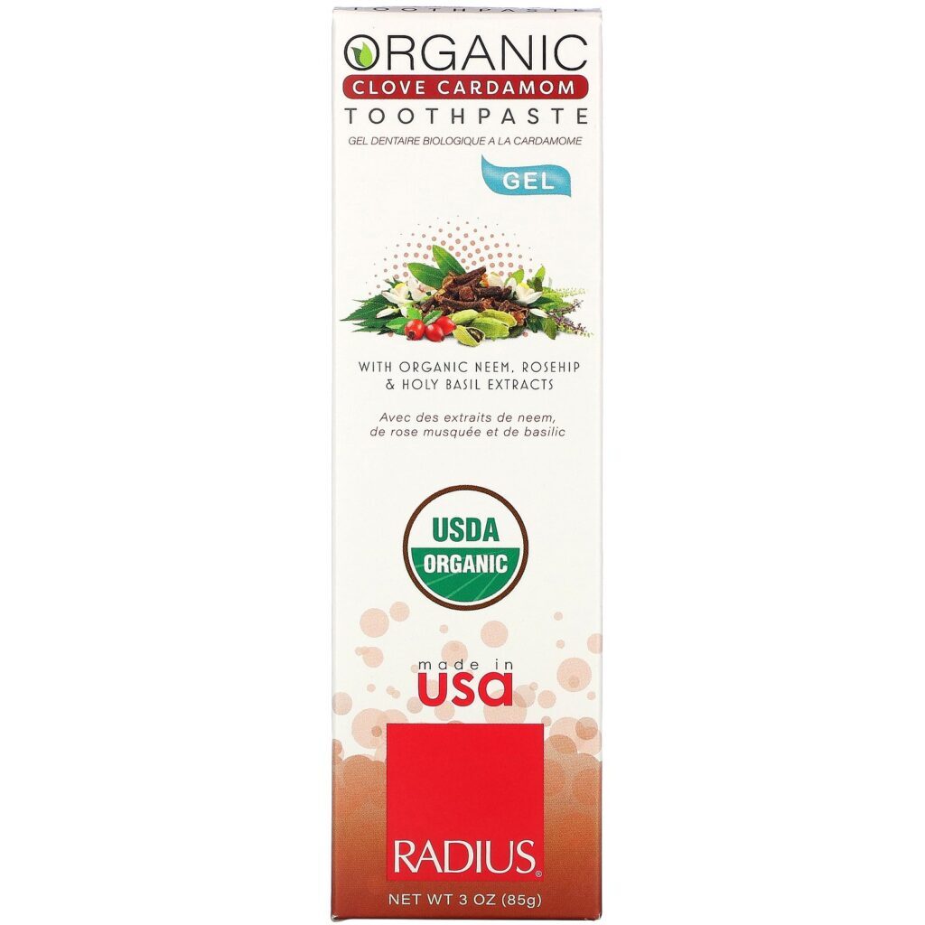 RADIUS, Gel Dental Orgânico, Cravo e Cardamomo, 85 g - Imagem 2