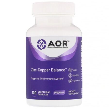 Advanced Orthomolecular Research AOR, Zinc-Copper Balance, 100 Cápsulas Vegetarianas