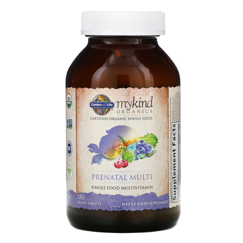 Garden of Life, MyKind Organics, Prenatal Multi, 180 Vegan Tablets - Imagem 3