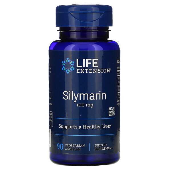 Life Extension, Silimarina, 100 mg, 90 cápsulas vegetais