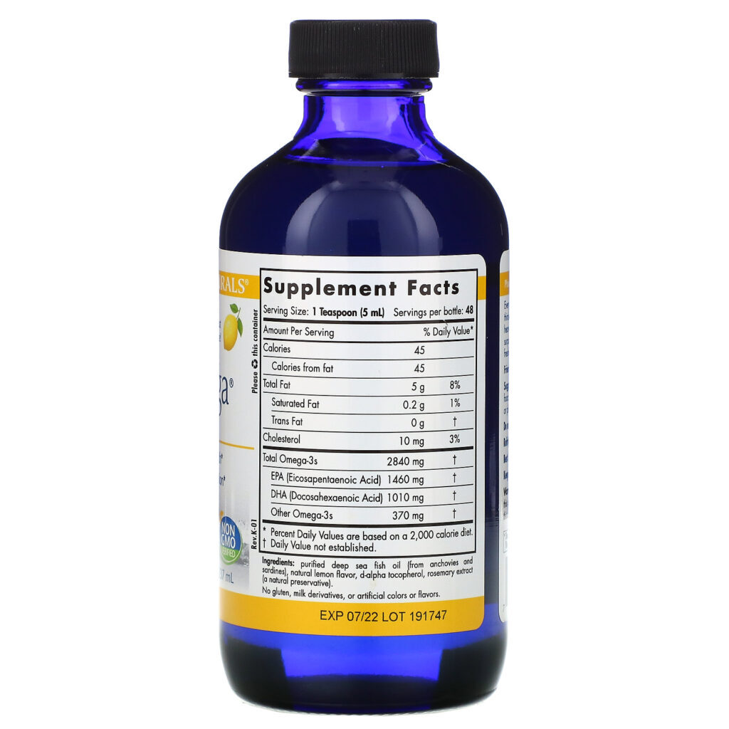 Nordic Naturals, ProOmega, Sabor Limão, 8 fl oz (237 ml) - Imagem 2