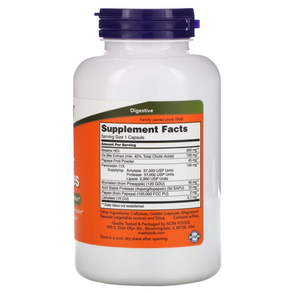 Now Foods, Super Enzimas, 180 Cápsulas - Imagem 2