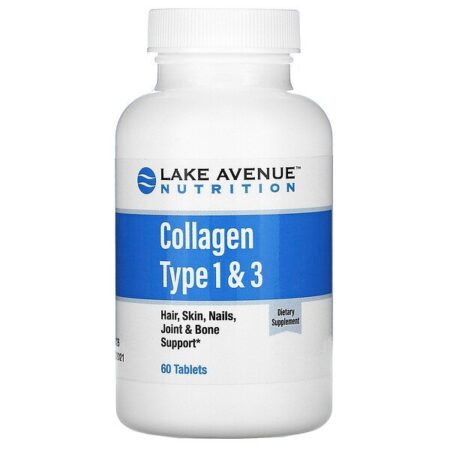 Lake Avenue Nutrition, Colágeno Hidrolisado Tipos 1 e 3, 1.000 mg, 60 Comprimidos