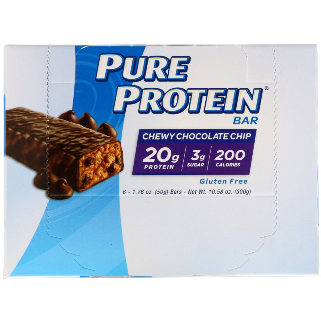 Pure Protein, Barra de Gotas de Chocolate Mastigável, 6 Barras, 50 g Cada - Imagem 2