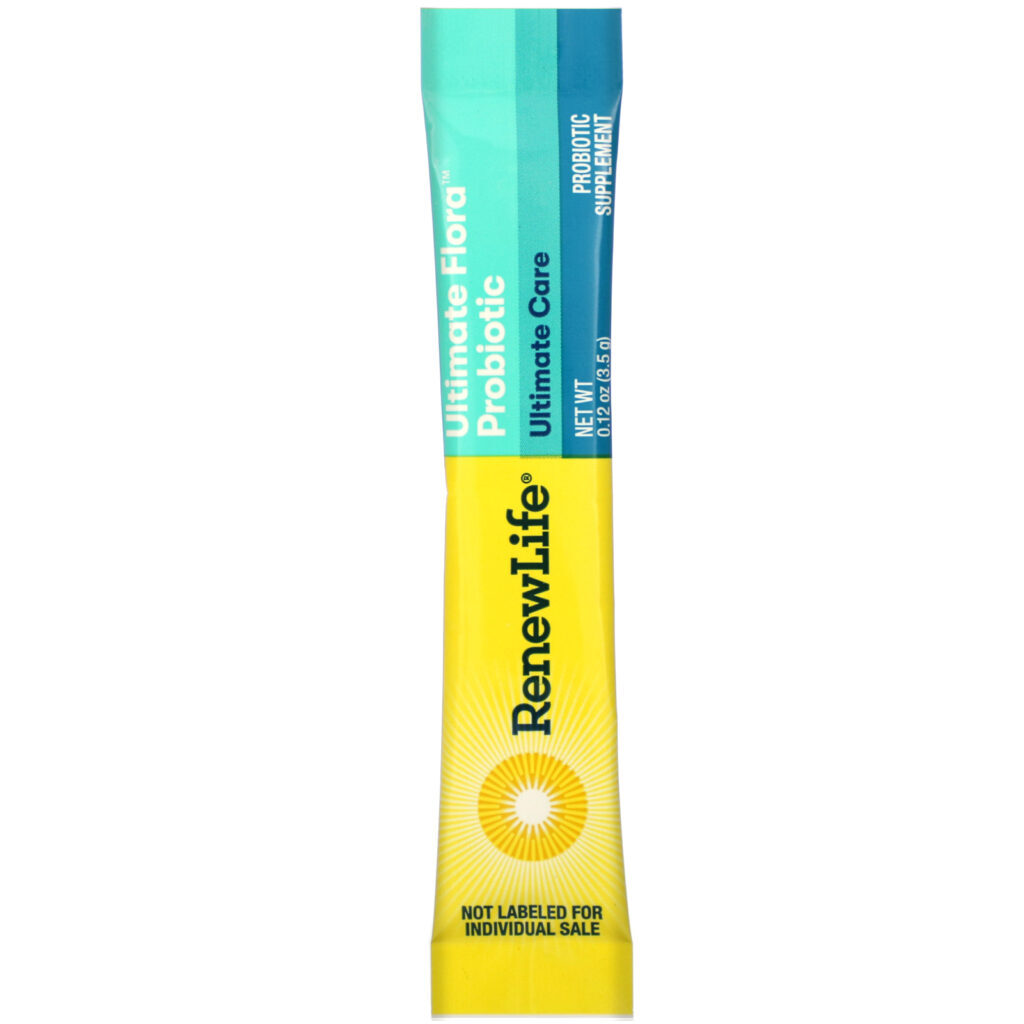 Renew Life, Ultimate Care, Ultimate Flora Probiotic, 200 Bilhões de Culturas Vivas, 7 Pacotes, 24,5 g (0,86 oz) - Imagem 3