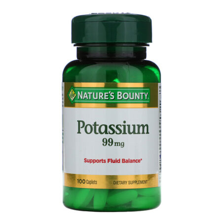 Nature's Bounty, Potássio, 99 mg, 100 Cápsulas