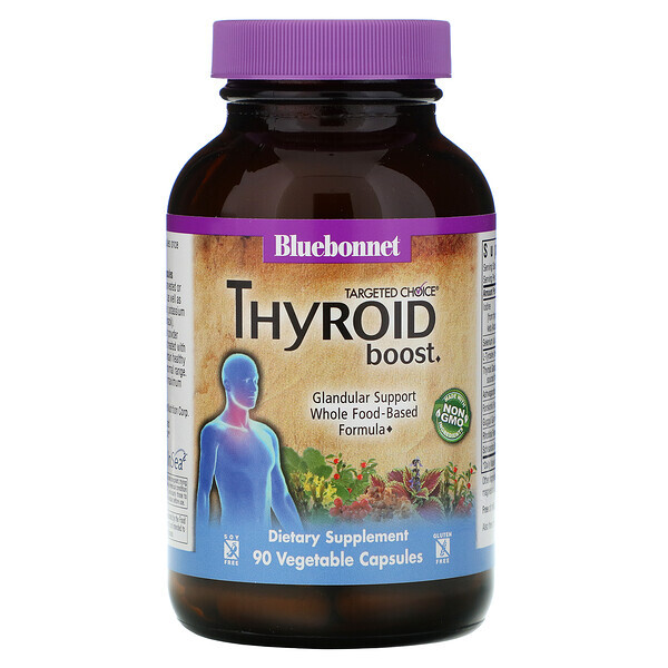 Bluebonnet Nutrition, Opção Direcionada, Reforço da Tireóide, 90 Cápsulas Vegetais