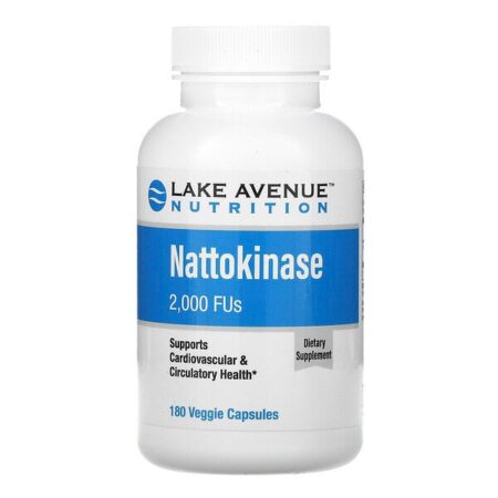 Lake Avenue Nutrition, Natoquinase, Enzima Proteolítica, 2.000 FUs, 180 Cápsulas Vegetais