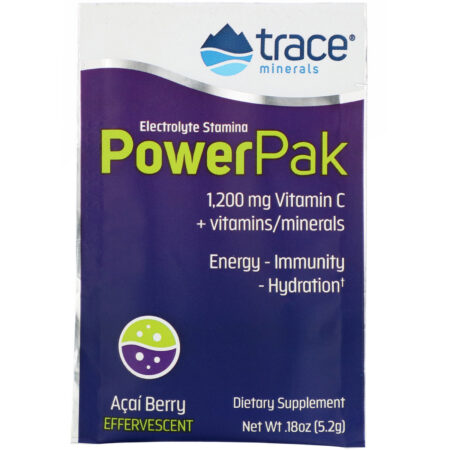 Trace Minerals Research, Electrolyte Stamina PowerPak, Acai Berry, 30 Packets, 0.18 oz (5.2 g) Each - Image 3