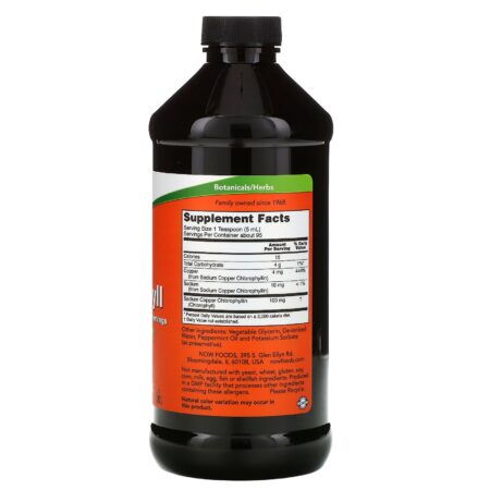 Now Foods, Clorofila Líquida, Sabor de Hortelã, 473 ml (16 fl oz) - Image 2