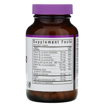 Bluebonnet Nutrition, B-Complex 50, 100 Vegetable Capsules - Imagem 2