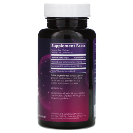 MRM, Nutrition, CoQ-10, 100 mg, 60 Softgels - Image 2