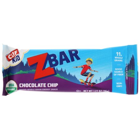 Clif Bar, Clif Kid, Organic Z Bar, Chocolate Chip, 18 Bars, 1.27 oz (36 g) Each - Image 4