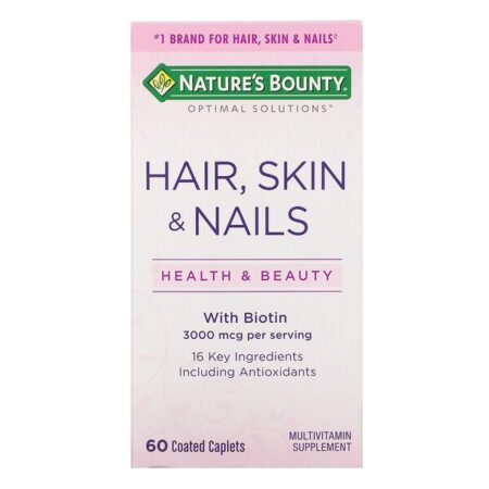 Nature's Bounty, Cabelos, Pele e Unhas, 60 Cápsulas Revestidas