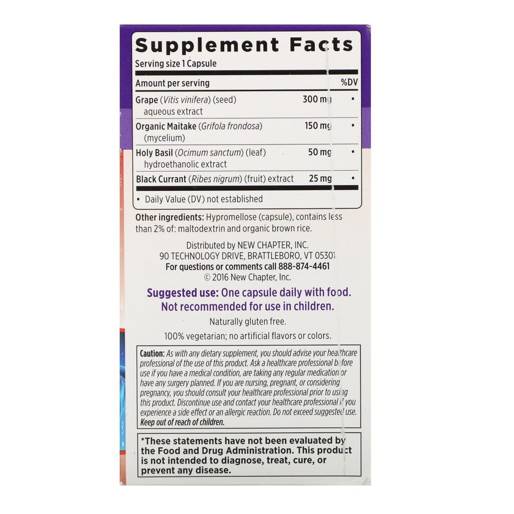 New Chapter, Blood Pressure, Take Care, 60 Vegetarian Capsules - Imagem 2