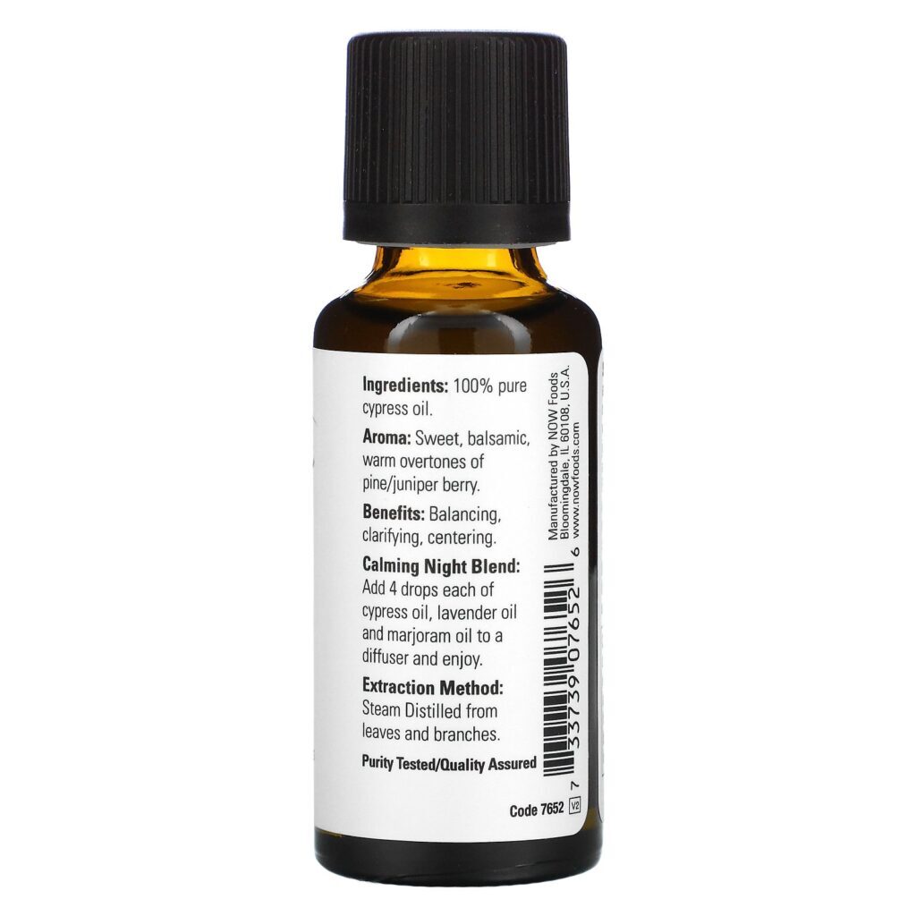 Now Foods, Óleos Essenciais, Cipreste, 1 fl oz (30 ml) - Imagem 2