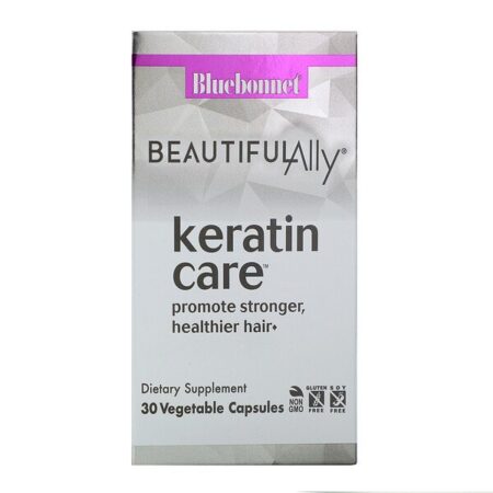 Bluebonnet Nutrition, Beautiful Ally, Tratamento de Queratina, 30 Cápsulas Vegetais