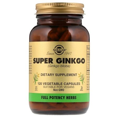 Solgar, Super Ginkgo, 120 Cápsulas Vegetais