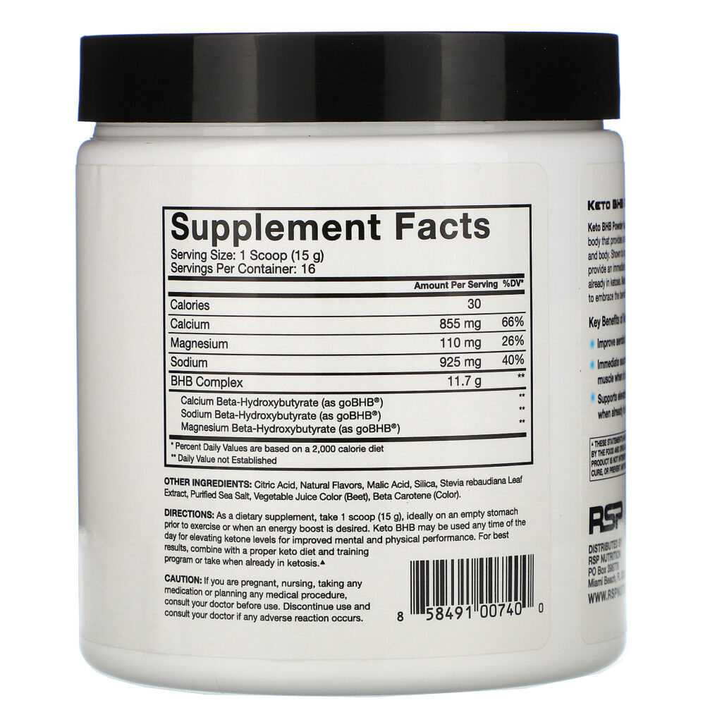 RSP Nutrition, Keto BHB, Manga e Pêssego, 240 g (8,4 oz) - Imagem 2