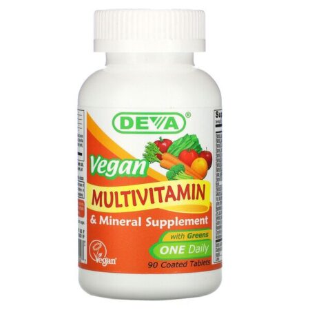 Deva, Suplemento Multivitamínico e Mineral Vegano, One Daily, 90 Comprimidos Revestidos