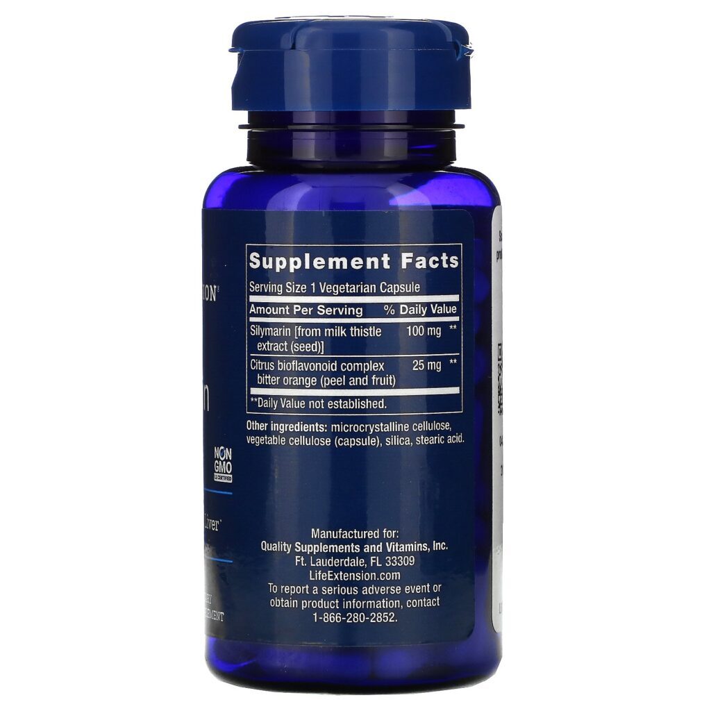 Life Extension, Silimarina, 100 mg, 90 cápsulas vegetais - Imagem 2