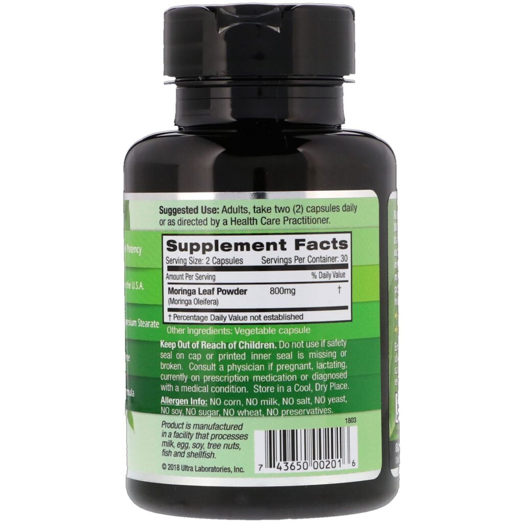 Emerald Laboratories, Folha de Moringa, 60 Cápsulas Vegetais - Imagem 2