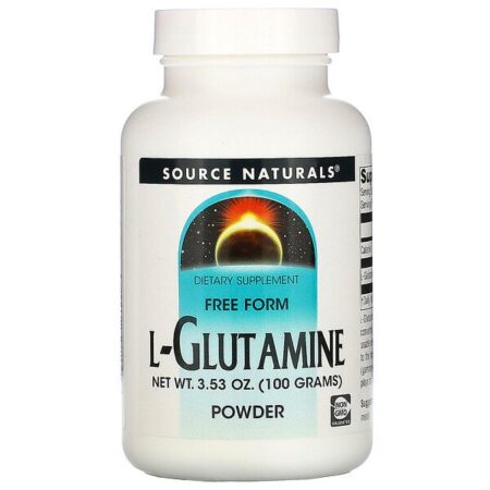 Source Naturals, L-Glutamina, Fórmula livre em pó, 3,53 oz (100 g)